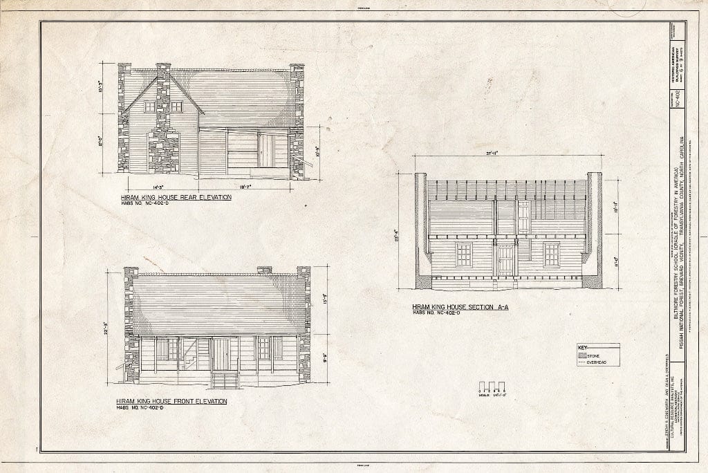 Historic Pictoric : Blueprint HABS NC-402 (Sheet 6 of 9) - Biltmore Forestry School, Brevard, Transylvania County, NC