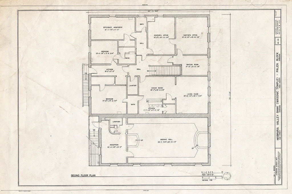 Historic Pictoric : Blueprint HABS NEB,54-NIOB,7- (Sheet 3 of 5) - Niobrara Valley Bank, Fifth Avenue & Maple Street, Niobrara, Knox County, NE
