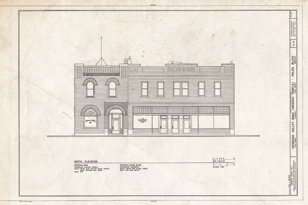 Historic Pictoric : Blueprint HABS NEB,54-NIOB,7- (Sheet 4 of 5) - Niobrara Valley Bank, Fifth Avenue & Maple Street, Niobrara, Knox County, NE