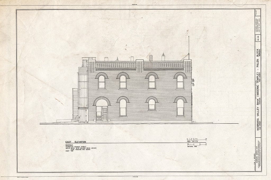 Historic Pictoric : Blueprint HABS NEB,54-NIOB,7- (Sheet 5 of 5) - Niobrara Valley Bank, Fifth Avenue & Maple Street, Niobrara, Knox County, NE