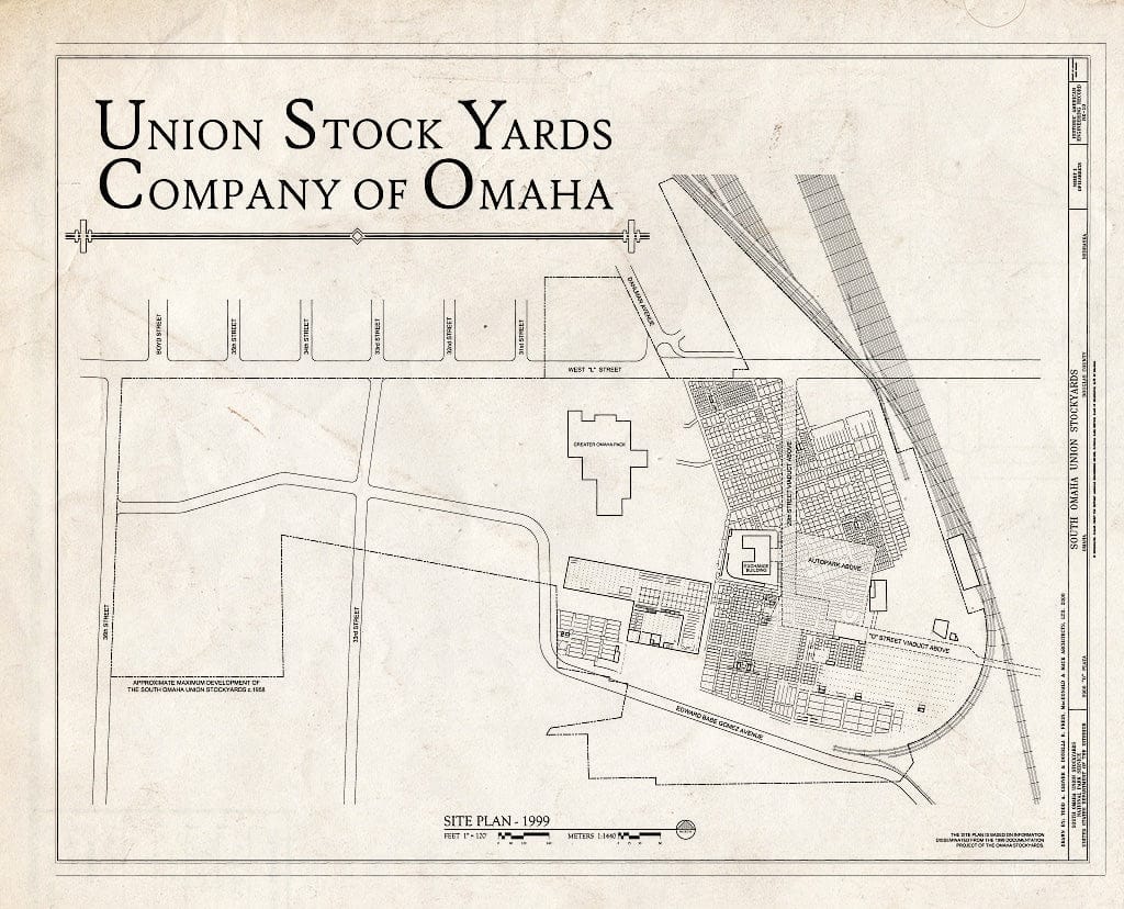 Historic Pictoric : Blueprint HAER NE-10 (Sheet 2 of 10) - South Omaha Union Stock Yards, 2900" O Plaza, Omaha, Douglas County, NE