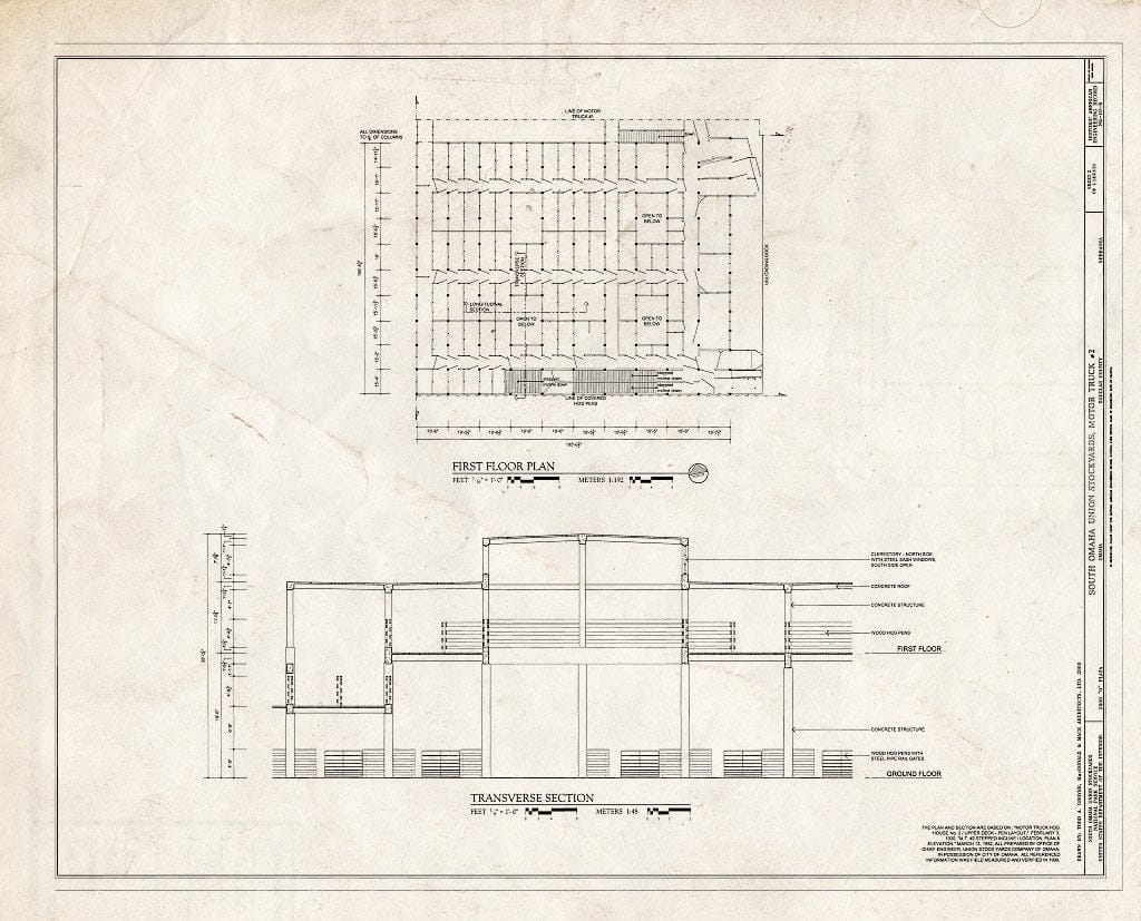 Historic Pictoric : Blueprint HAER NE-10-K (Sheet 2 of 2) - South Omaha Union Stock Yards, Motor Truck No. 2, 2900" O Plaza, Omaha, Douglas County, NE