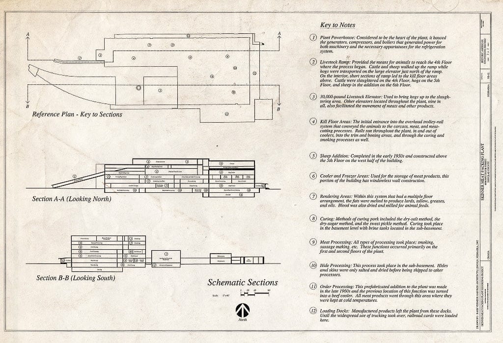 Historic Pictoric : Blueprint HAER NE-12 (Sheet 3 of 3) - Skinner Meat Packing Plant, 6006 South Twenty-Seventh Street, Omaha, Douglas County, NE