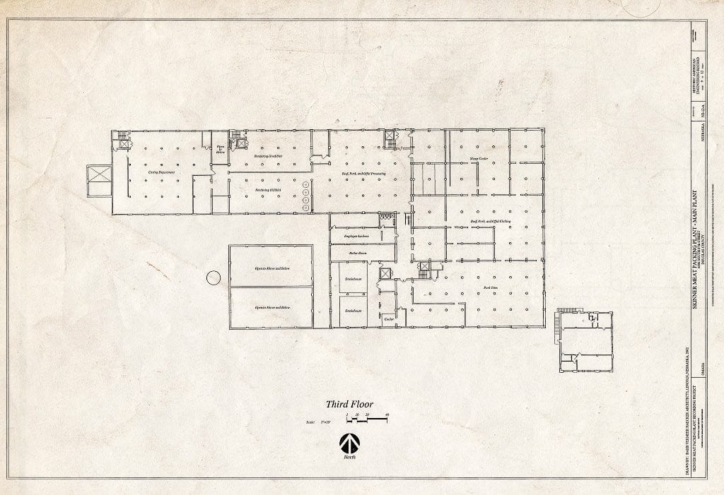 Historic Pictoric : Blueprint HAER NE-12-A (Sheet 9 of 13) - Skinner Meat Packing Plant, Main Plant, 6006 South Twenty-Seventh Street, Omaha, Douglas County, NE