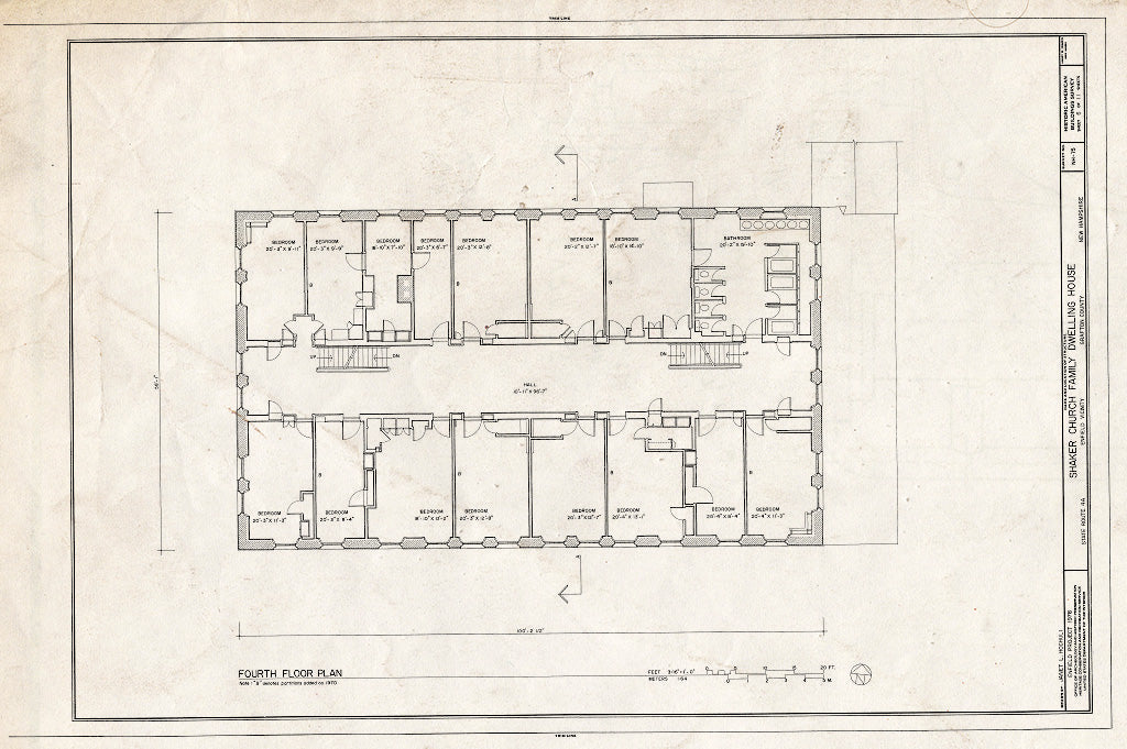 Historic Pictoric : Blueprint HABS NH,5-ENFI.V,1A- (Sheet 6 of) - Shaker Church Family Dwelling House, State Route 4A, Enfield, Grafton County, NH
