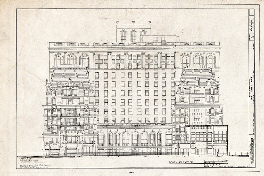 Historic Pictoric : Blueprint HABS NJ,1-ATCI,6- (Sheet 10 of 16) - Dennis Hotel, Michigan Avenue & Boardwalk, Atlantic City, Atlantic County, NJ