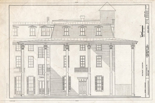 Historic Pictoric : Blueprint HABS NJ,5-CAPMA,2- (Sheet 2 of 2) - Congress Hall, Beach & Congress Streets, Cape May, Cape May County, NJ