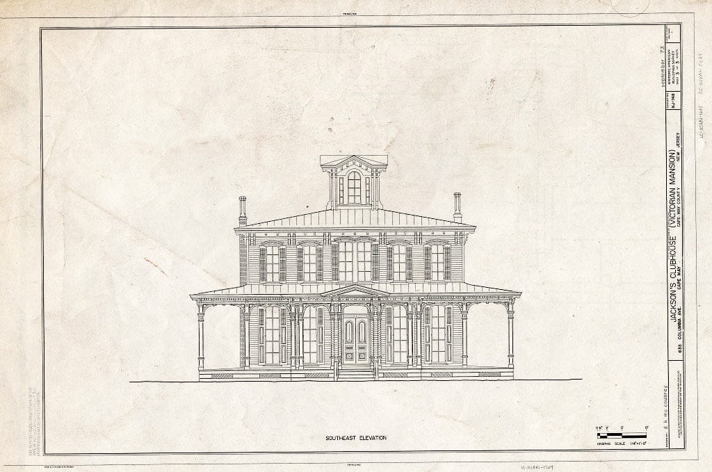 Historic Pictoric : Blueprint HABS NJ,5-CAPMA,21- (Sheet 3 of 3) - Jackson's Clubhouse, 635 Columbia Avenue, Cape May, Cape May County, NJ