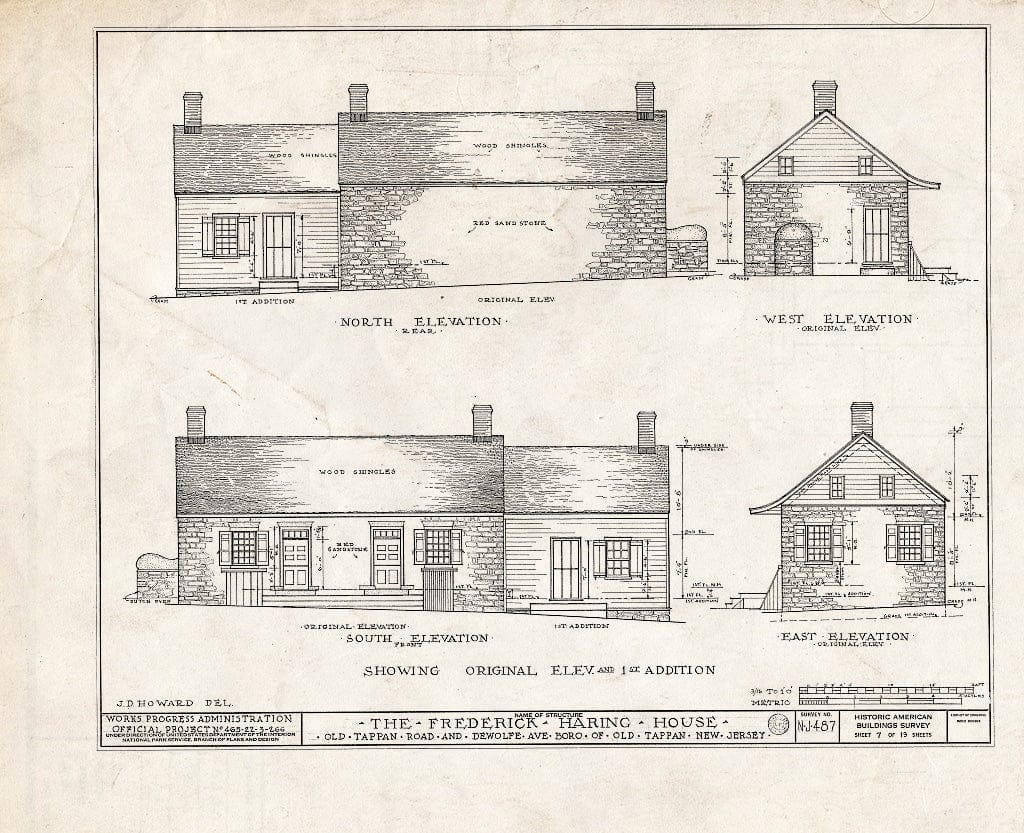 Historic Pictoric : Blueprint HABS NJ,2-TAPO,3- (Sheet 7 of 19) - Frederick Haring House, Old Tappan & DeWolfe Roads, Old Tappan, Bergen County, NJ