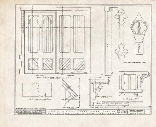Historic Pictoric : Blueprint HABS NJ,5-CAPMAP,1- (Sheet 7 of 9) - U.S. Coast Guard Station, Delaware Bay, Cape May Point, Cape May County, NJ