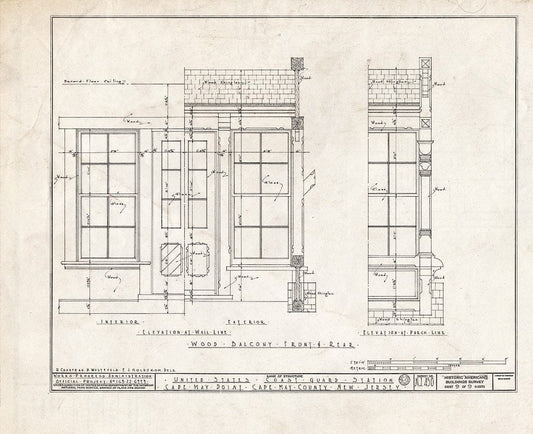 Historic Pictoric : Blueprint HABS NJ,5-CAPMAP,1- (Sheet 9 of 9) - U.S. Coast Guard Station, Delaware Bay, Cape May Point, Cape May County, NJ