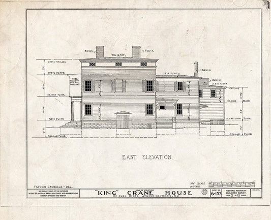 Historic Pictoric : Blueprint HABS NJ,7-MONC,1- (Sheet 2 of 15) - King Crane House, 159 Glenridge Avenue, Montclair, Essex County, NJ