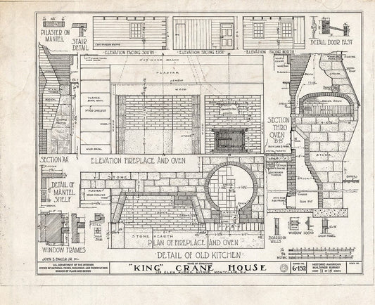 Historic Pictoric : Blueprint HABS NJ,7-MONC,1- (Sheet 11 of 15) - King Crane House, 159 Glenridge Avenue, Montclair, Essex County, NJ