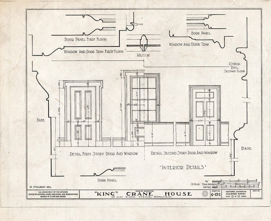 Historic Pictoric : Blueprint HABS NJ,7-MONC,1- (Sheet 15 of 15) - King Crane House, 159 Glenridge Avenue, Montclair, Essex County, NJ