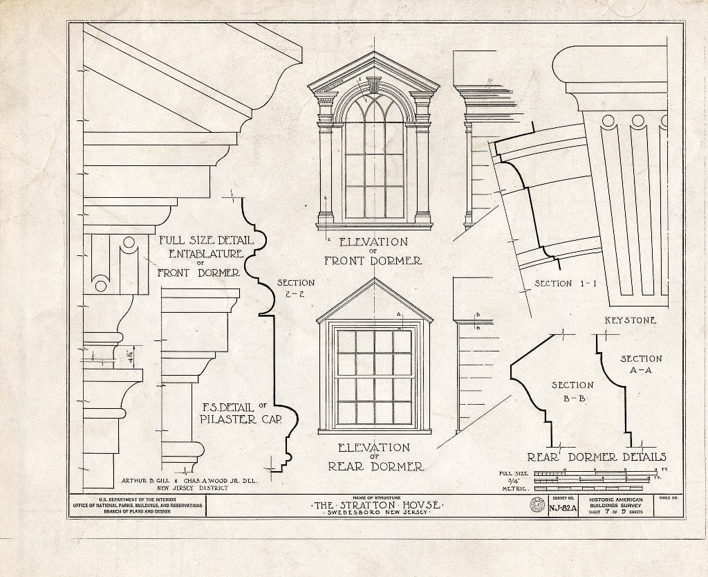 Blueprint HABS NJ,8-SWEBO.V,3- (Sheet 7 of 9) - Stratton Mansion, Swedesboro, Gloucester County, NJ