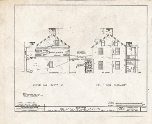 Blueprint HABS NJ,10-RAVRO.V,1- (Sheet 5 of 14) - Saxtonville Tavern, Raven Rock, Hunterdon County, NJ