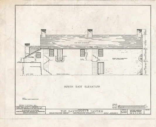 Blueprint HABS NJ,10-RAVRO.V,1- (Sheet 6 of 14) - Saxtonville Tavern, Raven Rock, Hunterdon County, NJ