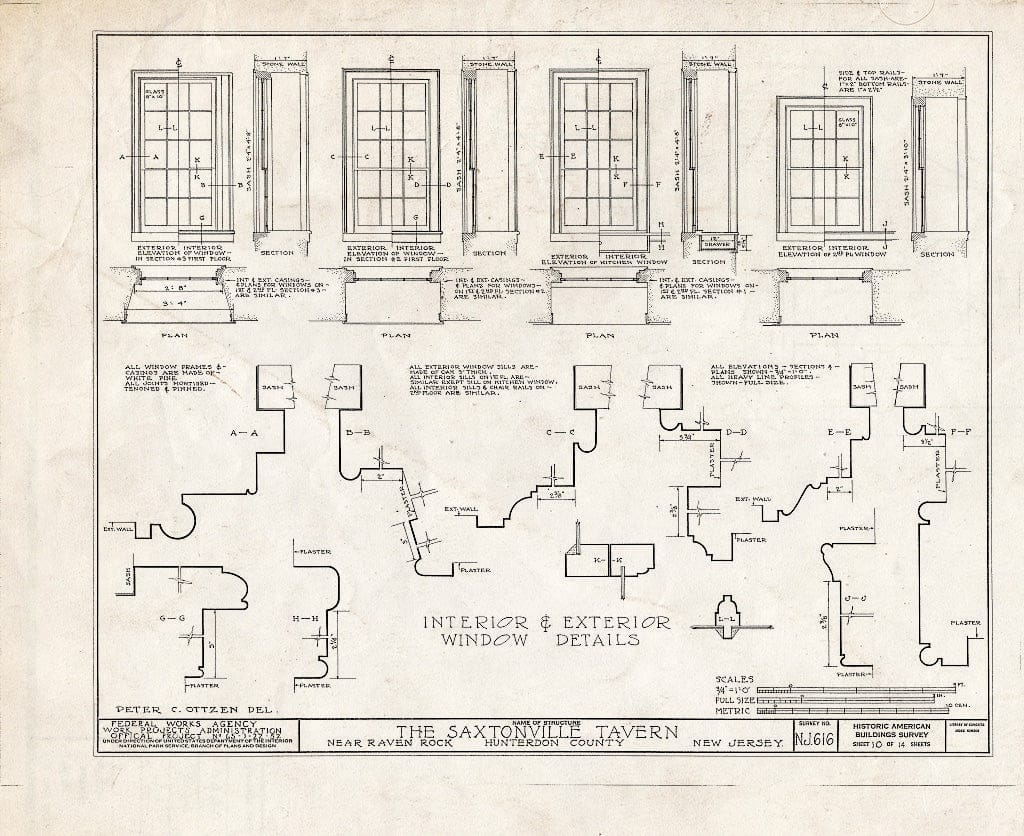 Blueprint HABS NJ,10-RAVRO.V,1- (Sheet 10 of 14) - Saxtonville Tavern, Raven Rock, Hunterdon County, NJ