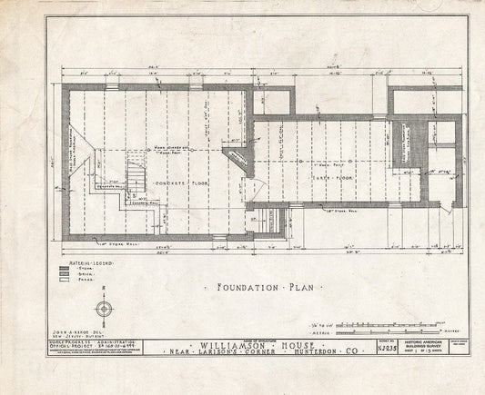 Blueprint HABS NJ,10-Ring.V,1- (Sheet 1 of 13) - Williamson House, Ringoes, Hunterdon County, NJ