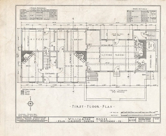 Blueprint HABS NJ,10-Ring.V,1- (Sheet 2 of 13) - Williamson House, Ringoes, Hunterdon County, NJ