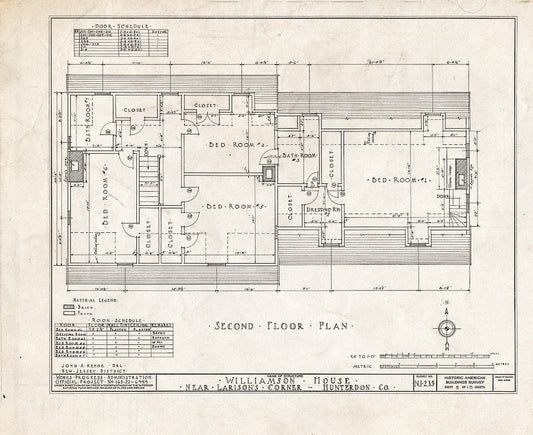 Blueprint HABS NJ,10-Ring.V,1- (Sheet 3 of 13) - Williamson House, Ringoes, Hunterdon County, NJ