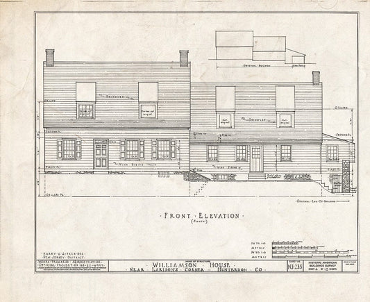 Blueprint HABS NJ,10-Ring.V,1- (Sheet 4 of 13) - Williamson House, Ringoes, Hunterdon County, NJ