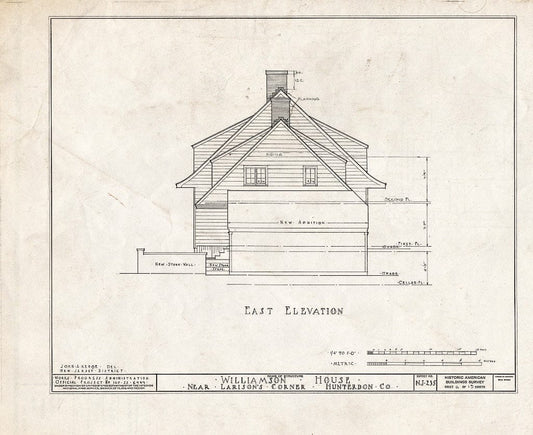 Blueprint HABS NJ,10-Ring.V,1- (Sheet 6 of 13) - Williamson House, Ringoes, Hunterdon County, NJ