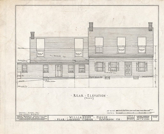 Blueprint HABS NJ,10-Ring.V,1- (Sheet 7 of 13) - Williamson House, Ringoes, Hunterdon County, NJ