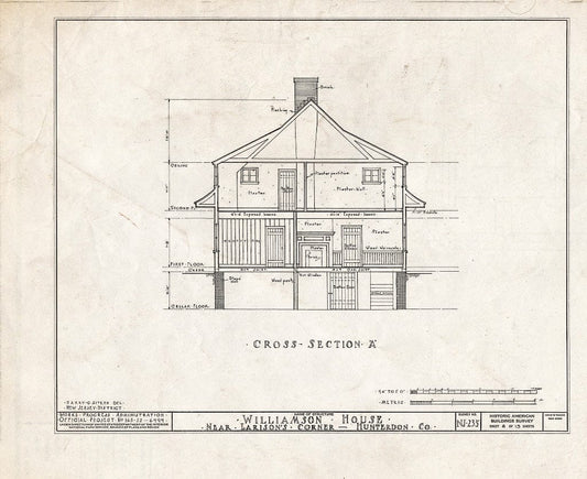 Blueprint HABS NJ,10-Ring.V,1- (Sheet 8 of 13) - Williamson House, Ringoes, Hunterdon County, NJ
