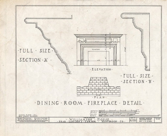 Blueprint HABS NJ,10-Ring.V,1- (Sheet 11 of 13) - Williamson House, Ringoes, Hunterdon County, NJ