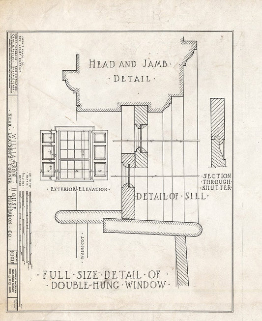 Blueprint HABS NJ,10-Ring.V,1- (Sheet 13 of 13) - Williamson House, Ringoes, Hunterdon County, NJ