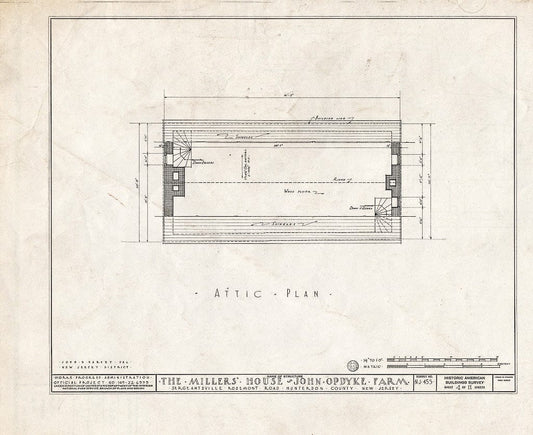 Blueprint HABS NJ,10-SERG,1- (Sheet 4 of 11) - Miller's House, Rosemont Road, Sergeantsville, Hunterdon County, NJ