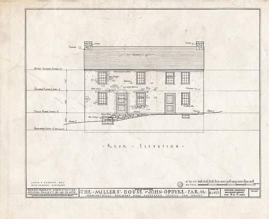 Blueprint HABS NJ,10-SERG,1- (Sheet 8 of 11) - Miller's House, Rosemont Road, Sergeantsville, Hunterdon County, NJ