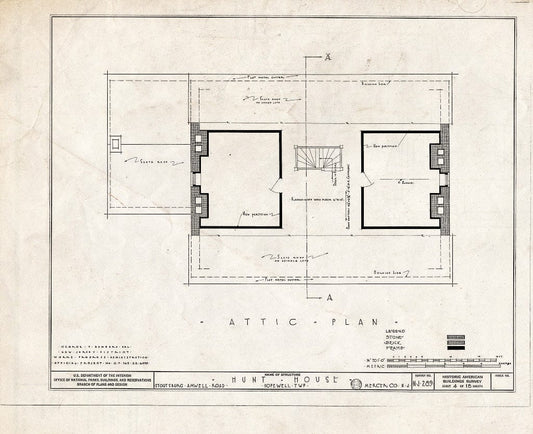 Blueprint HABS NJ,11-HOP.V,1- (Sheet 4 of 18) - Weart-Hunt House, Stoutsburg-Amwell Road, Hopewell, Mercer County, NJ