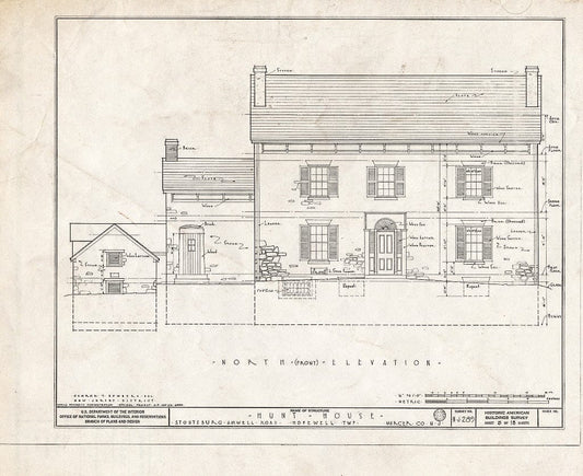 Blueprint HABS NJ,11-HOP.V,1- (Sheet 5 of 18) - Weart-Hunt House, Stoutsburg-Amwell Road, Hopewell, Mercer County, NJ