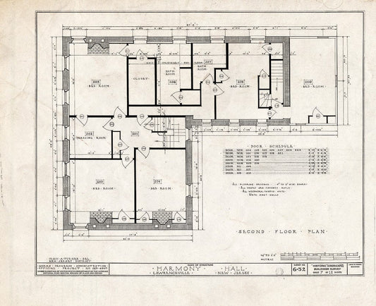 Blueprint HABS NJ,11-LAWR,1- (Sheet 7 of 12) - Harmony Hall, Main Street, Lawrenceville, Mercer County, NJ