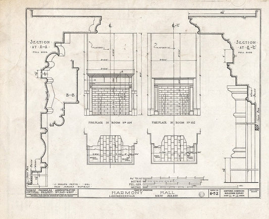 Blueprint HABS NJ,11-LAWR,1- (Sheet 11 of 12) - Harmony Hall, Main Street, Lawrenceville, Mercer County, NJ