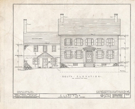 Blueprint HABS NJ,11-LAWR.V,1- (Sheet 1 of 15) - Glencairn, Lawrence Road, Lawrenceville, Mercer County, NJ
