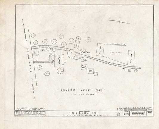 Blueprint HABS NJ,11-LAWR.V,1- (Sheet 6 of 15) - Glencairn, Lawrence Road, Lawrenceville, Mercer County, NJ