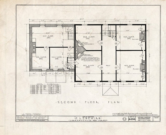 Blueprint HABS NJ,11-LAWR.V,1- (Sheet 8 of 15) - Glencairn, Lawrence Road, Lawrenceville, Mercer County, NJ