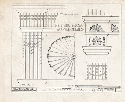 Blueprint HABS NJ,11-Pent,2- (Sheet 11 of 14) - John D. Hart House, Curlis Avenue, Pennington, Mercer County, NJ