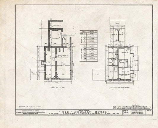 Blueprint HABS NJ,11-Pent.V,1- (Sheet 5 of 11) - Jeremiah M. Woolsey House, Pennington, Mercer County, NJ