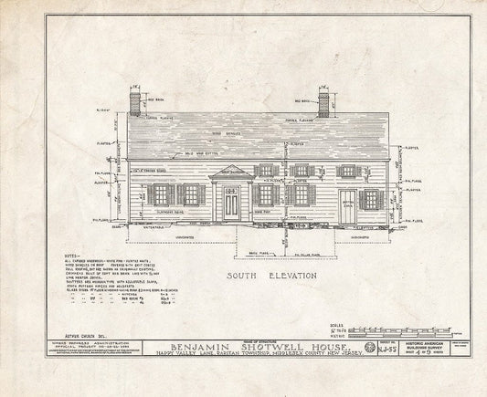 Blueprint HABS NJ,12-METU.V,1- (Sheet 4 of 9) - Shotwell-Runyon House, Happy Valley Lane, Metuchen, Middlesex County, NJ