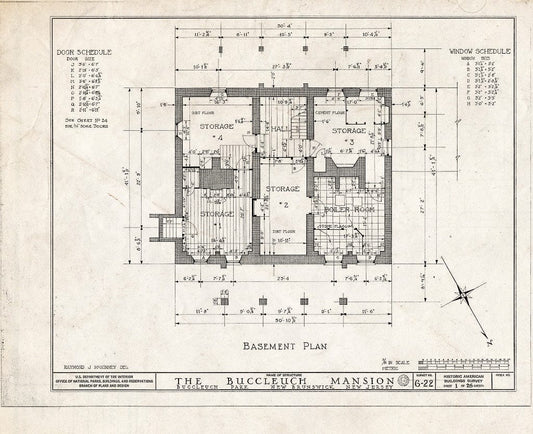 Blueprint HABS NJ,12-NEBRU,3- (Sheet 1 of 26) - White-Buccleuch Mansion, River Road, New Brunswick, Middlesex County, NJ
