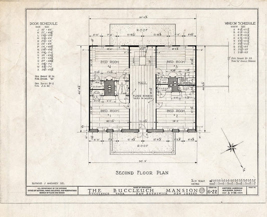 Blueprint HABS NJ,12-NEBRU,3- (Sheet 3 of 26) - White-Buccleuch Mansion, River Road, New Brunswick, Middlesex County, NJ