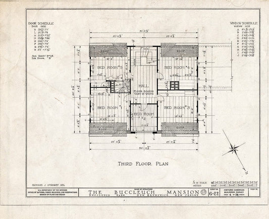 Blueprint HABS NJ,12-NEBRU,3- (Sheet 4 of 26) - White-Buccleuch Mansion, River Road, New Brunswick, Middlesex County, NJ