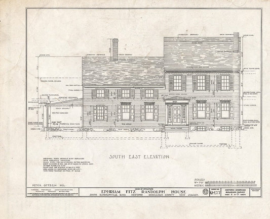 Blueprint HABS NJ,12-NEBRU.V,1- (Sheet 4 of 13) - Ephraim Fitz-Randolph House, South Randolphville Road, Newtown, Middlesex County, NJ