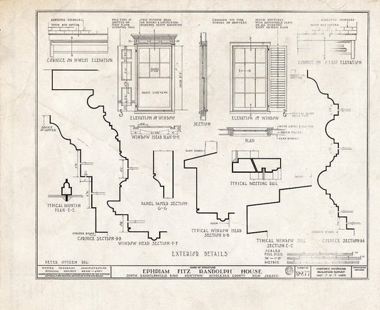 Blueprint HABS NJ,12-NEBRU.V,1- (Sheet 10 of 13) - Ephraim Fitz-Randolph House, South Randolphville Road, Newtown, Middlesex County, NJ