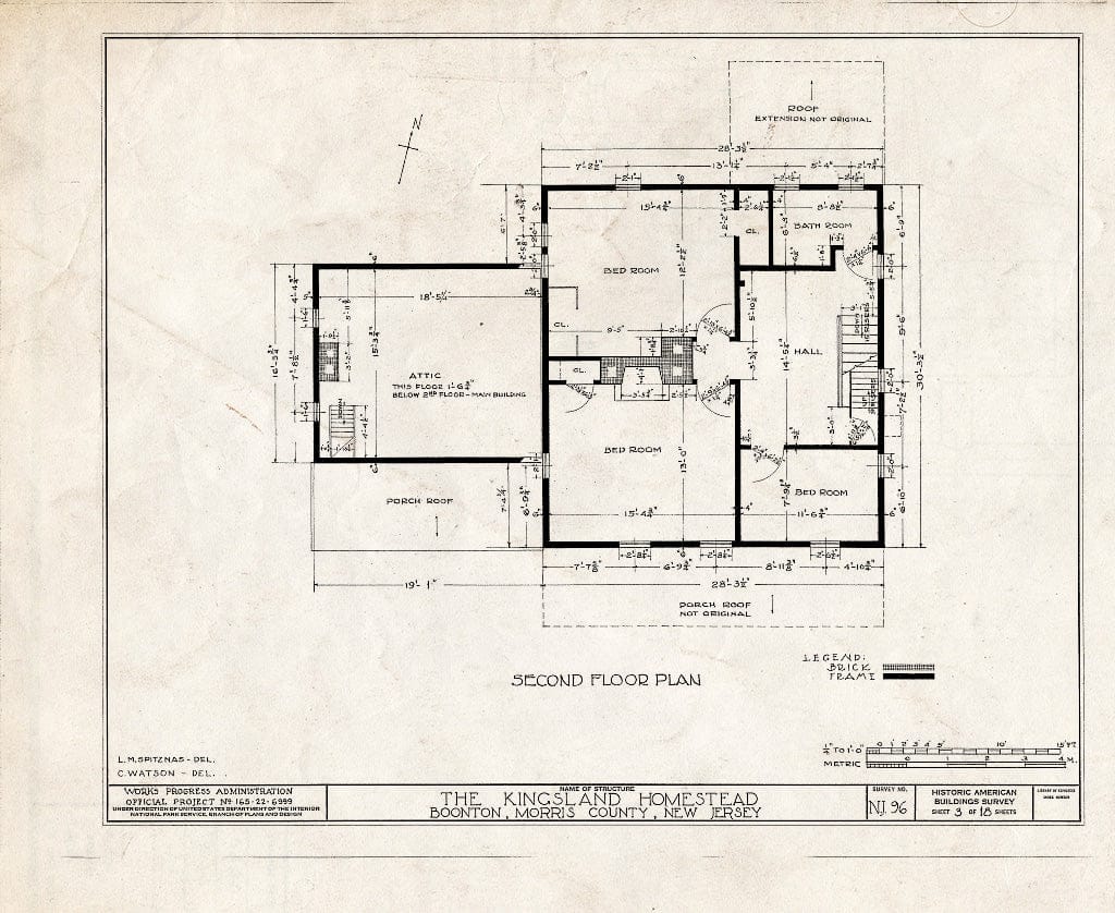 Blueprint HABS NJ,14-BOONT.V,1- (Sheet 3 of 18) - Kingsland Homestead, Vreeland Avenue, Boonton, Morris County, NJ