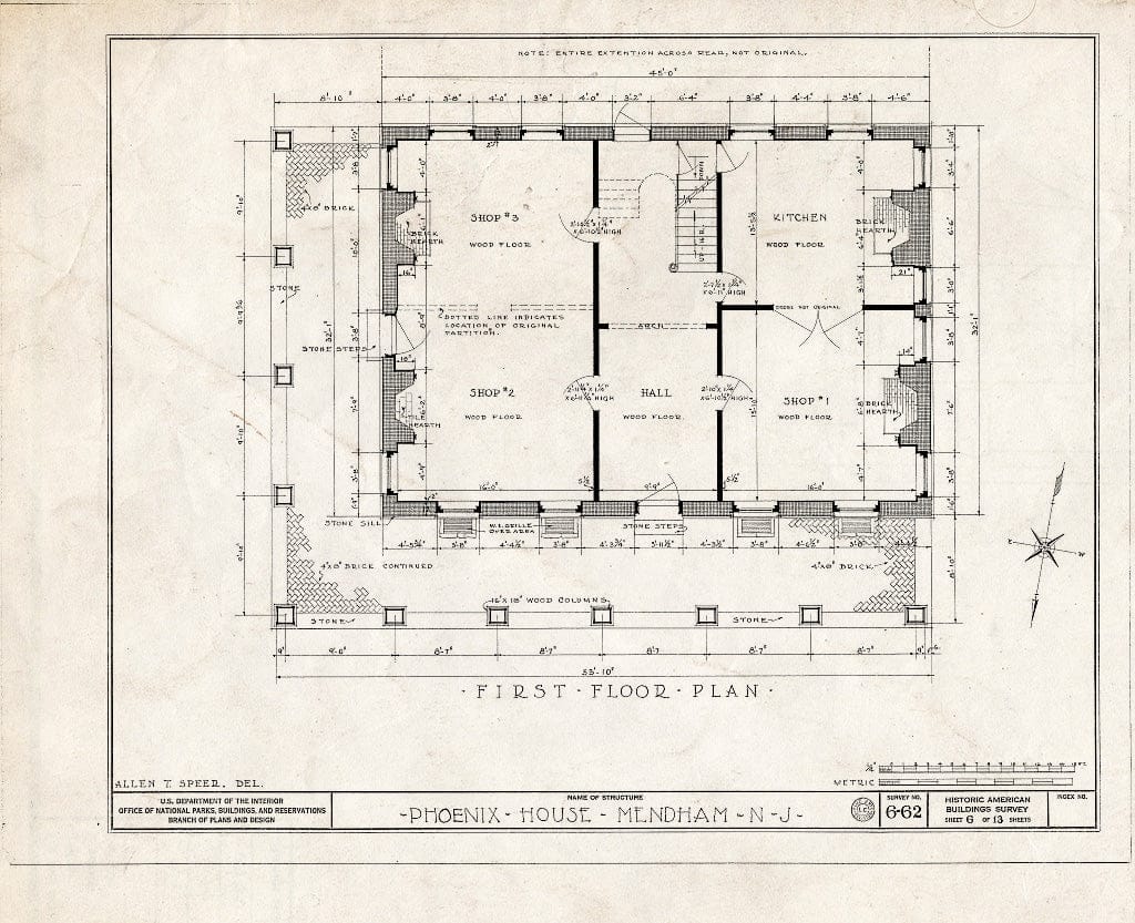 Blueprint HABS NJ,14-MEND,1- (Sheet 6 of 13) - Ladies Seminary, Mendham, Morris County, NJ